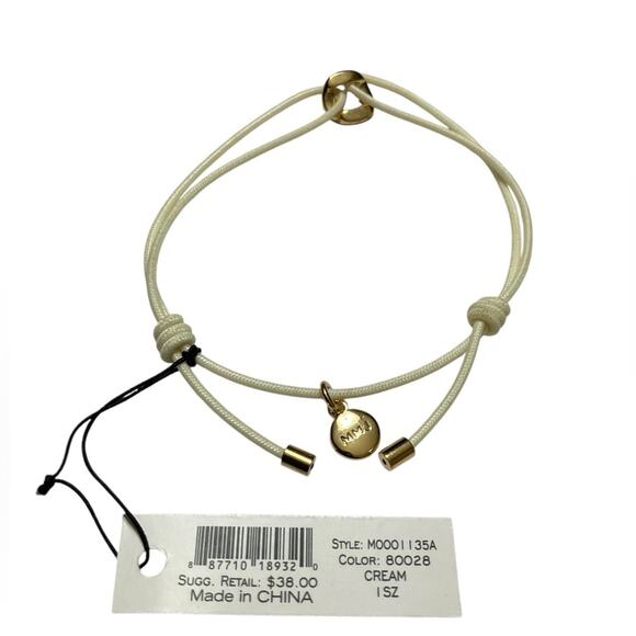 Marc By Marc Jacobs Gold and Cream Adjustable Bracelet NWT - Picture 2 of 5